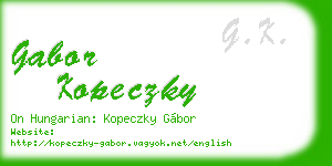 gabor kopeczky business card